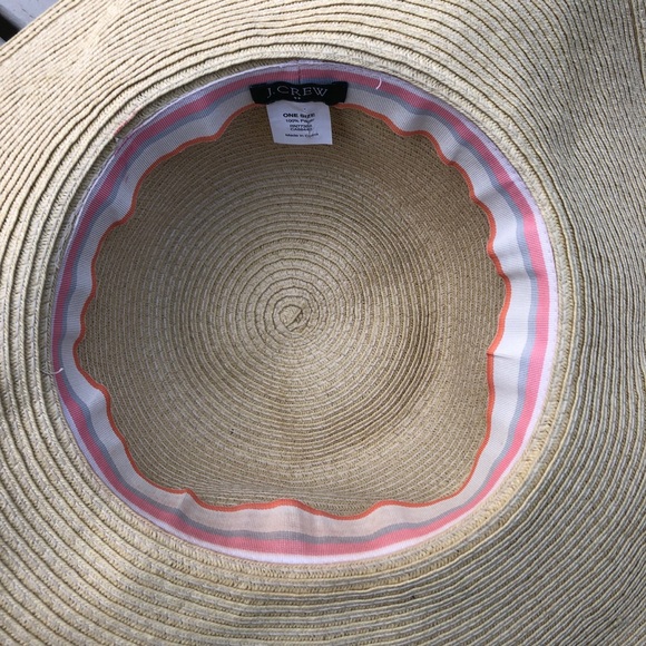 J Crew Factory Classic Straw Hat Floppy Beach Sun - Picture 5 of 6
